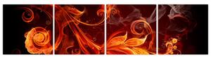 Abstraktné oheň - obraz (Obraz 160x40cm)