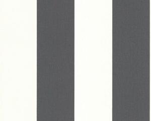 A.S. Création | Vliesová tapeta na stenu Black and White 1790-50 | 0,53 x 10,05 m | biela, šedá