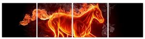 Obraz horiace kôň (Obraz 160x40cm)