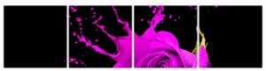 Abstraktný obraz ruža - obraz (Obraz 160x40cm)