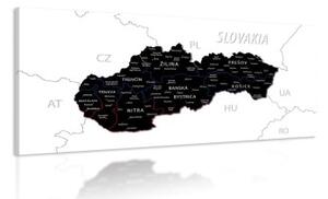 Obraz moderná mapa Slovenska - 100x50