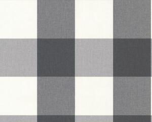 A.S. Création | Vliesová tapeta na stenu Black and White 2063-67 | 0,53 x 10,05 m | biela, šedá
