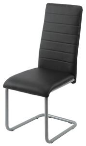 Jedálenská stolička LÝDIA čierna/sivá