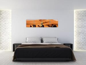 Ťavy v púšti - obraz (Obraz 160x40cm)