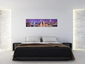 Nočné mesto - obraz (Obraz 160x40cm)