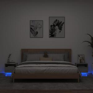 Nočné stolíky s LED svetlami 2 ks sivé sonoma 40x39x37 cm
