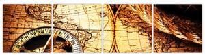 Mapa sveta - obraz (Obraz 160x40cm)