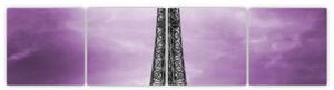 Abstraktný obraz Eiffelovej veže - obraz (Obraz 160x40cm)