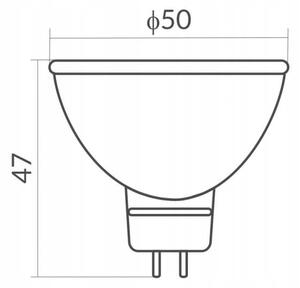 ECOLIGHT LED žiarovka MR16 12V 8W neutrálna biela