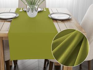Biante Zamatový behúň na stôl SV-032 Svetlo zelený 35x120 cm