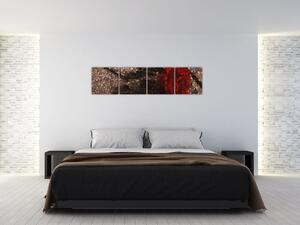 Abstraktný obraz ruže na stenu - obraz (Obraz 160x40cm)