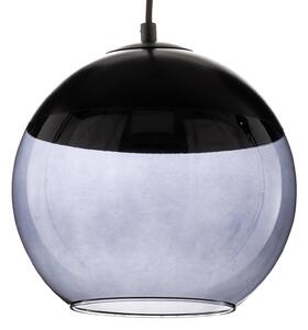 Závesná lampa Hira, 1-plameňová, čierna/sivá