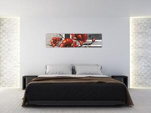 Abstraktný obraz kvetín (Obraz 160x40cm)