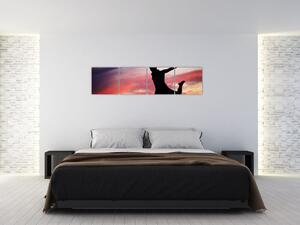 Obraz skákajúceho muža (Obraz 160x40cm)