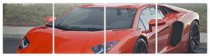 Obraz červeného Lamborghini (Obraz 160x40cm)