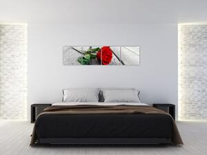 Moderný obraz - ruža (Obraz 160x40cm)