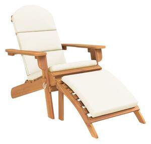 Adirondack Záhradná stolička s podnožkou masívne akáciové drevo
