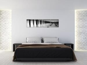 Čiernobiele mora - obraz (Obraz 160x40cm)