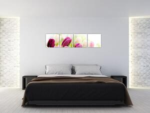 Tulipány, maľby (Obraz 160x40cm)