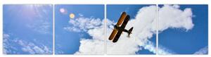 Obraz letiaceho lietadla (Obraz 160x40cm)