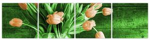 Tulipány vo váze - obraz (Obraz 160x40cm)