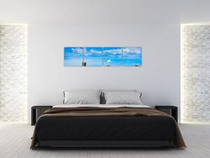 Loďky na mori, obraz (Obraz 160x40cm)