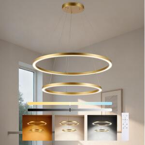 Brilagi - stmievateľný LED závesný luster na lanku PORTOFINO LED/98W/230V pr. 80 cm zlatý +DO