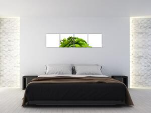 Zelené papričky - obraz (Obraz 160x40cm)