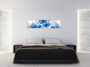 Modré vlčie maky, obraz (Obraz 160x40cm)