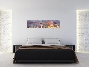 Panoráma mesta - obrazy (Obraz 160x40cm)