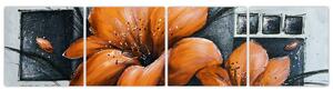 Obraz oranžovej kvety (Obraz 160x40cm)
