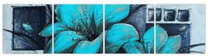 Obraz modré kvety (Obraz 160x40cm)