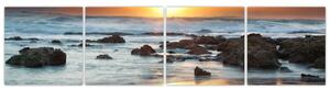 Západ slnka pri mori, obraz (Obraz 160x40cm)