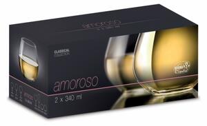 Crystalex poháre na víno a liehoviny Amoroso 340 ml 2KS