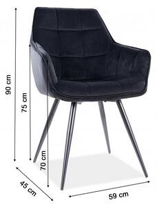 Jedálenská stolička Moly - čierna