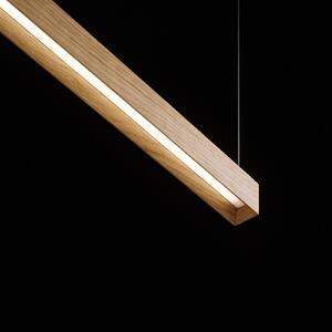 OLEV Lanacotta závesné LED svietidlo dub, 2 700 K