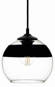 Závesná lampa Monochrome Flash číra/čierna Ø 20cm