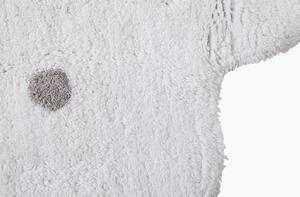 Biely okrúhly bavlnený koberec Dots 140cm