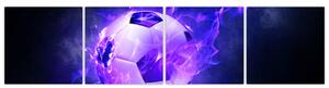 Horiace futbalová lopta - obraz (Obraz 160x40cm)