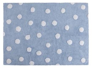 Modrý bodkovaný koberec do detskej izby Topos 120x160