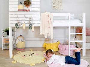 Žltý okrúhly koberec do detskej izby Slniečko 100 cm