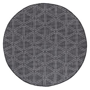 Dekorstudio Šnúrkový okrúhly koberec PALM 3073 - grafitový Priemer koberca: 120cm