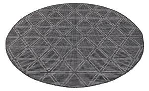 Dekorstudio Šnúrkový okrúhly koberec PALM 3073 - grafitový Priemer koberca: 120cm