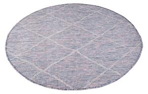 Dekorstudio Šnúrkový okrúhly koberec PALM 3075 - ružovomodrý Priemer koberca: 120cm