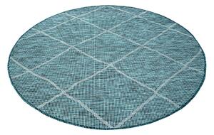 Dekorstudio Šnúrkový okrúhly koberec PALM 3075 - tyrkysový Priemer koberca: 160cm
