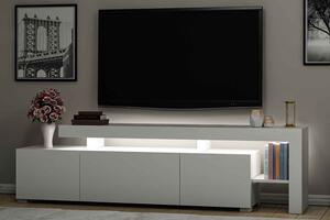 Dizajnový TV stolík Calissa 192 cm biely