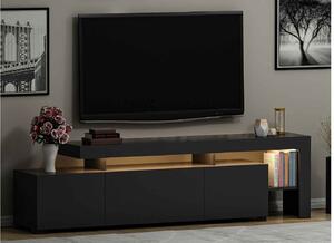 Dizajnový TV stolík Calissa 192 cm antracitový
