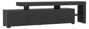 Dizajnový TV stolík Calissa 192 cm antracitový