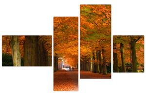 Obraz cesty lesom na jeseň (Obraz 110x70cm)
