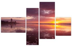 Obraz zapadajúceho slnka nad morskou hladinou (Obraz 110x70cm)